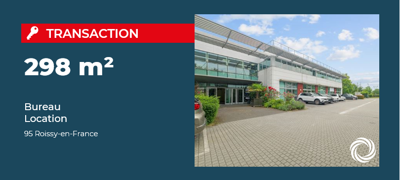 Transaction : Roissy-en-France (95), location de 298 m² de bureau au coeur de Paris Nord 2