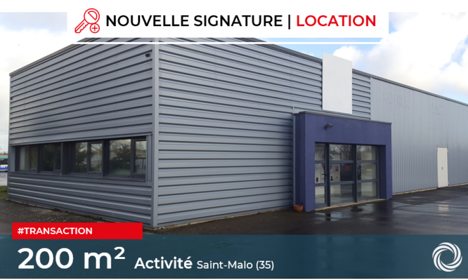 Transaction : Saint-Malo (35), location de 200 m² de locaux d'activité