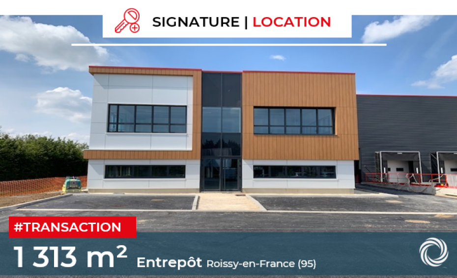 Transaction : Roissy-en-France (95), location de 1 313 m² d'entrepôts
