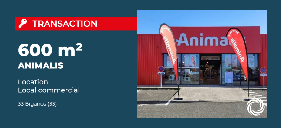 Transaction : Biganos (33), location de 600 m² à l'enseigne ANIMALIS