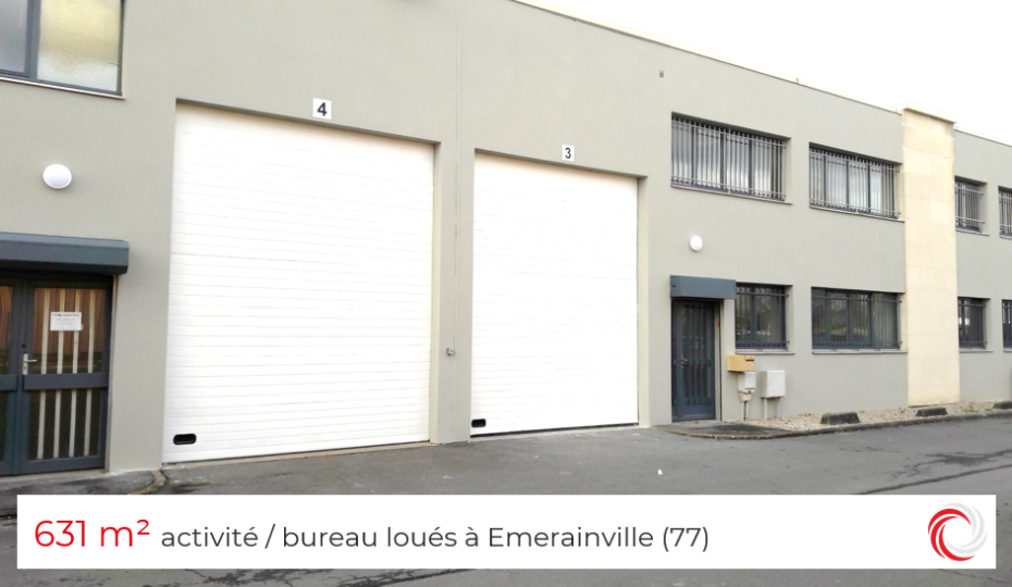 Transaction : Emerainville (77 Seine-et-Marne), location de 631 m² de locaux d'activité avec bureaux