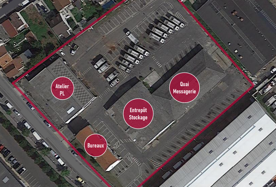 Transaction : LE BOURGET (93), location de  2 800 m² de locaux industriels sur un de terrain de 9 500 m²