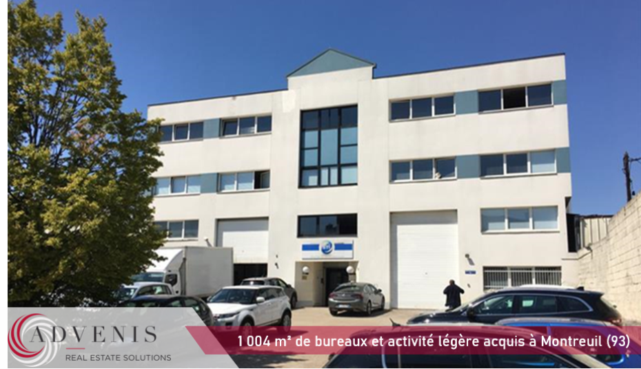 Transaction : Montreuil (93), acquisition de 1 004 m² de locaux de bureaux et d’activités légères