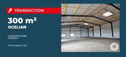 Transaction : Ploumagoar (22), location de 300 m² de locaux d'activité à la société OCELIAN