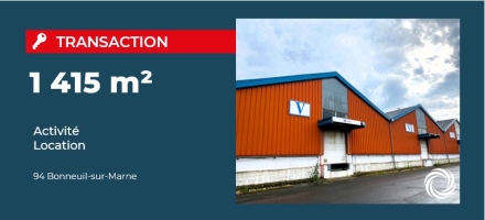 Transaction : Bonneuil-sur-Marne (94), location d'un bâtiment d'activité de 1 415 m²