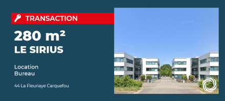 Transaction : Carquefou (44), location de 280 m² de bureaux