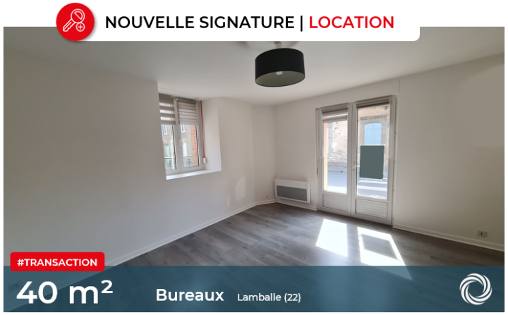 Transaction : un cabinet de kinésithérapie loue 40 m² de bureaux à Lamballe (22)