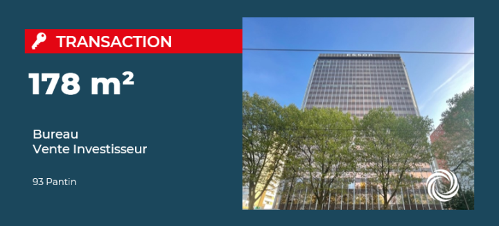 Transaction : Pantin (93), un investisseur privé acquiert 180 m² de bureaux