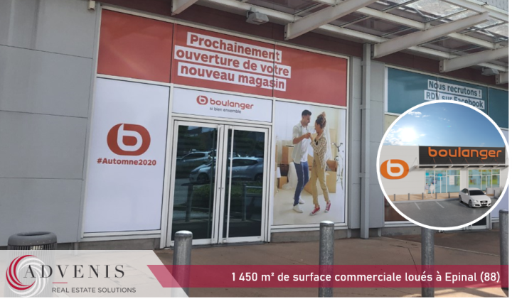 Transaction : Epinal (88), location de 1 450 m² de surface commerciale pour la future enseigne Boulanger