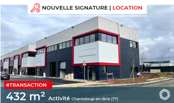Transaction : Chanteloup-en-Brie (77), location de 432 m² d'activité / bureau