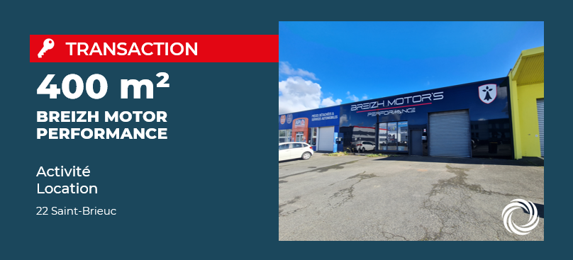 Transaction : Saint-Brieuc (22), location de 400 m² à BREIZH MOTORS