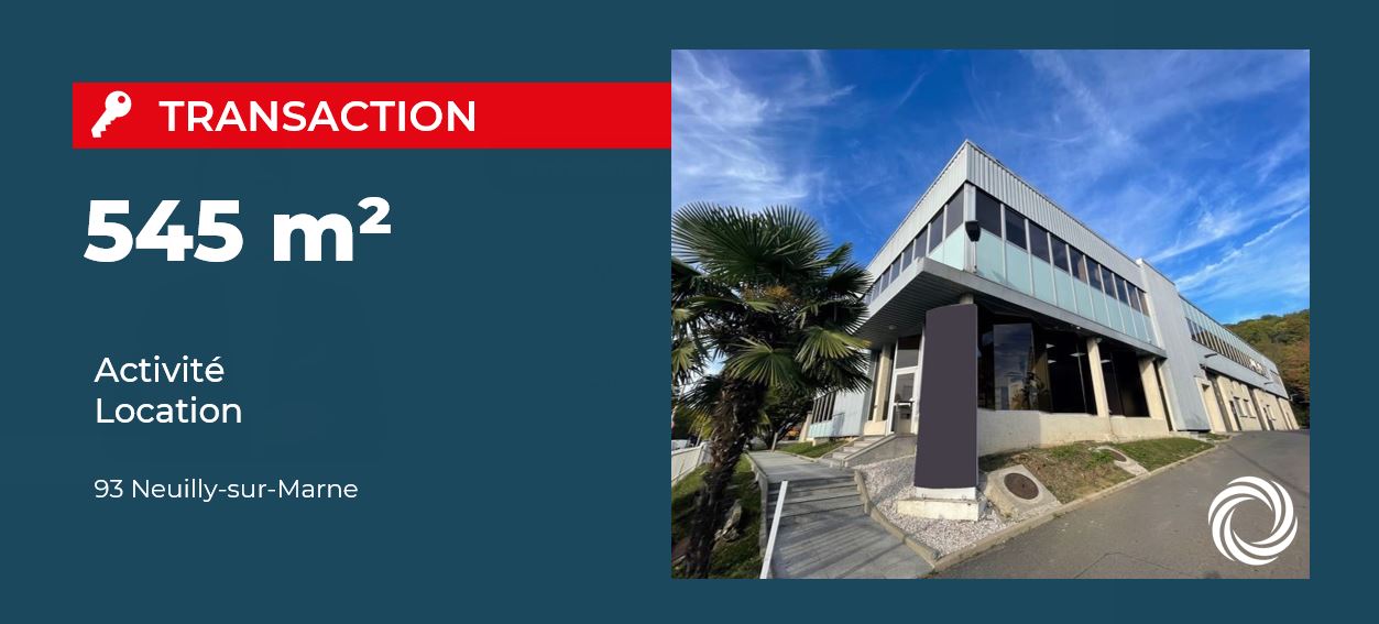 Transaction : Neuilly-sur-Marne (93), une société du secteur automobile loue 545 m² de locaux d'activité